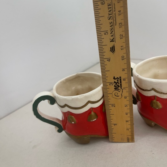Vintage Napco Christmas Santa boot mugs - Picture 5 of 6
